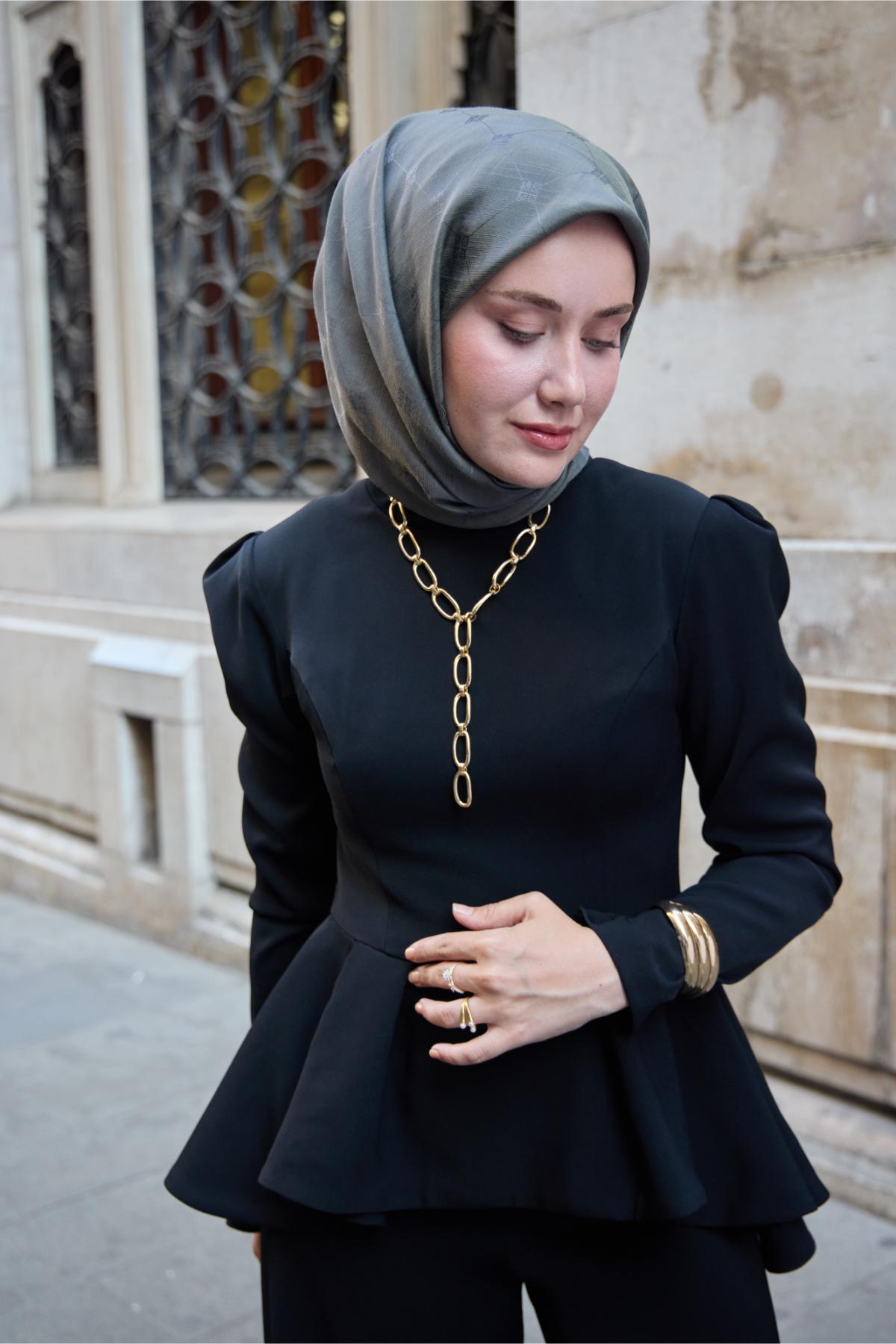 Silk Home EşarpMonogram Pamuk İpek Eşarp 130001-07