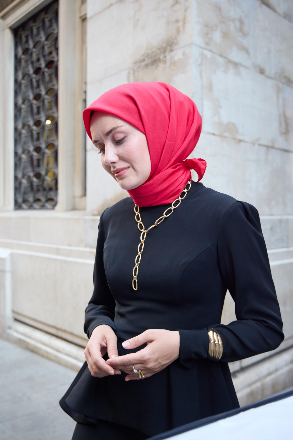 Silk Home EşarpMonogram Pamuk İpek Eşarp 130001-09