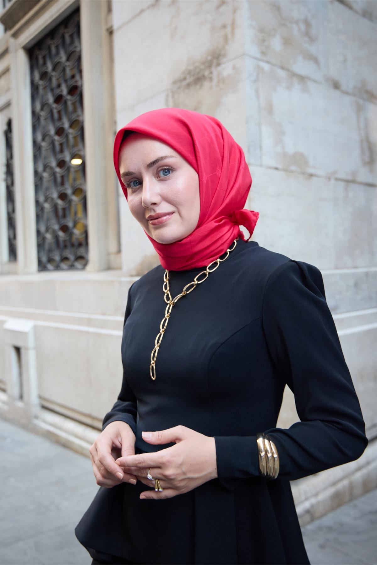 Silk Home EşarpMonogram Pamuk İpek Eşarp 130001-09