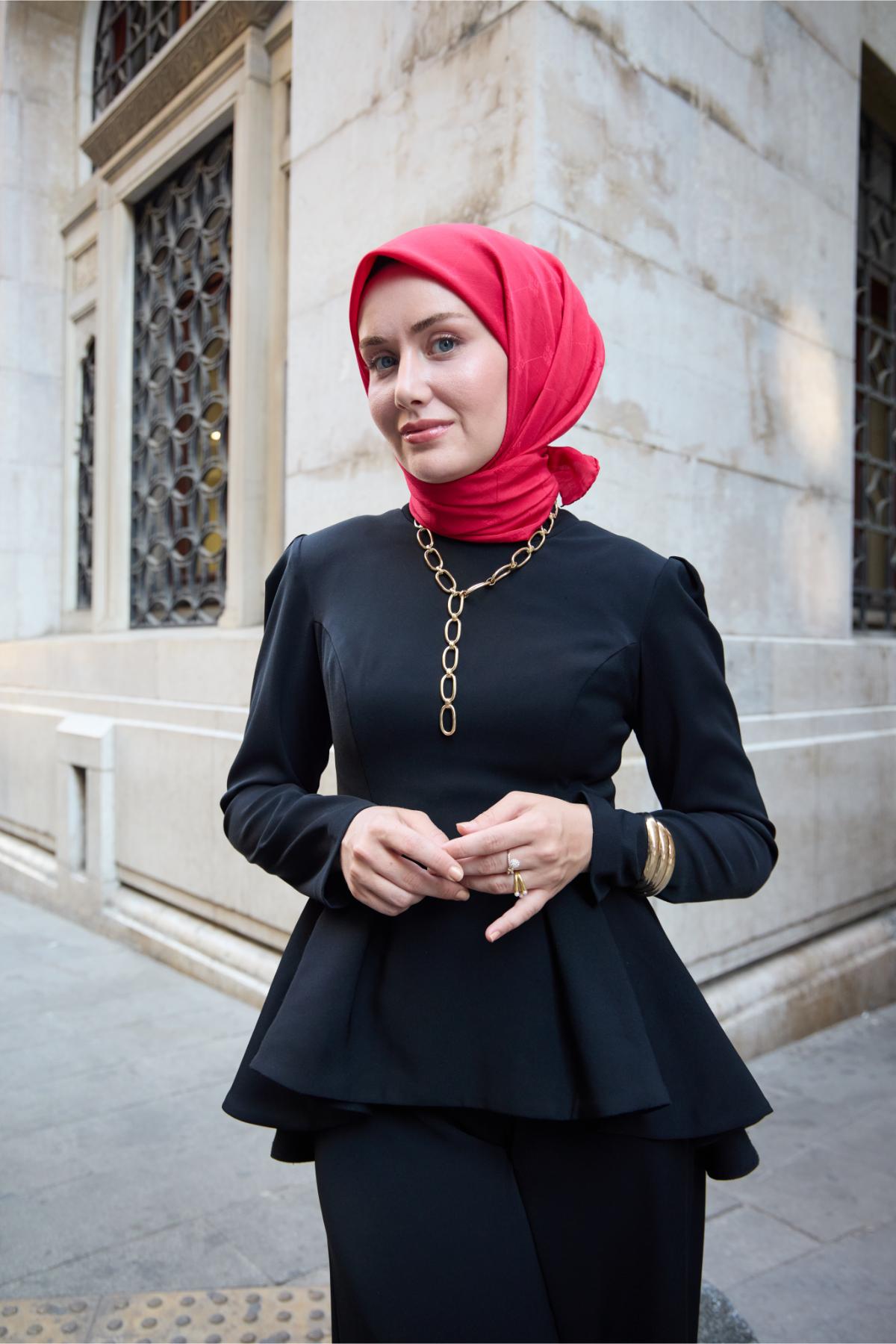 Silk Home EşarpMonogram Pamuk İpek Eşarp 130001-09