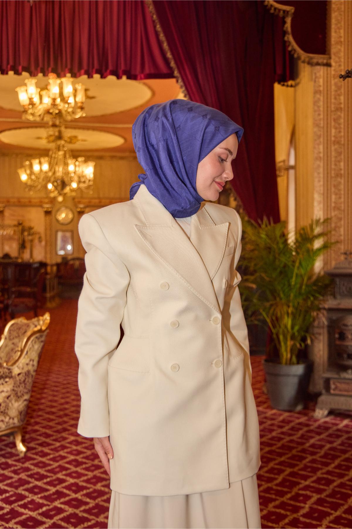 Silk Home EşarpMonogram Pamuk İpek Eşarp 130001-10