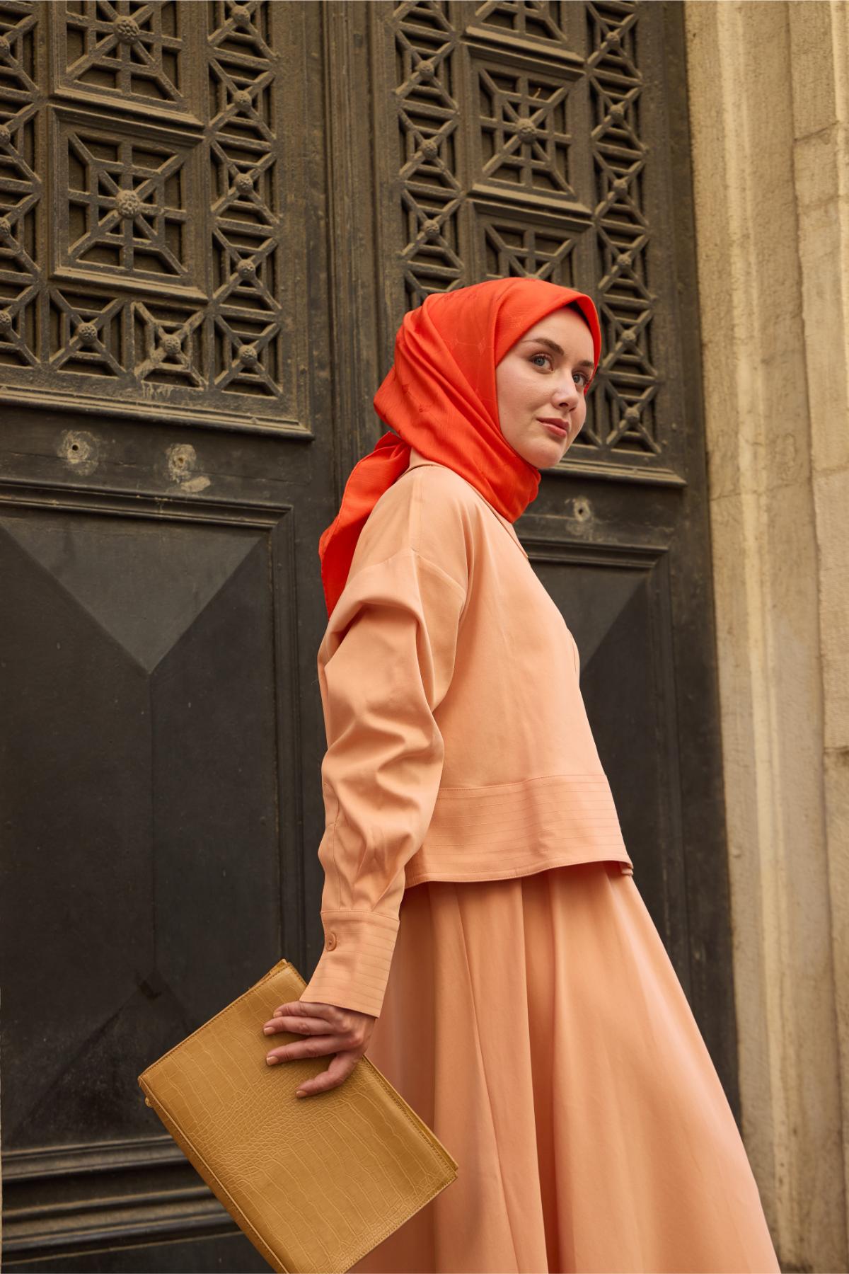 Silk Home EşarpMonogram Pamuk İpek Eşarp 130001-11