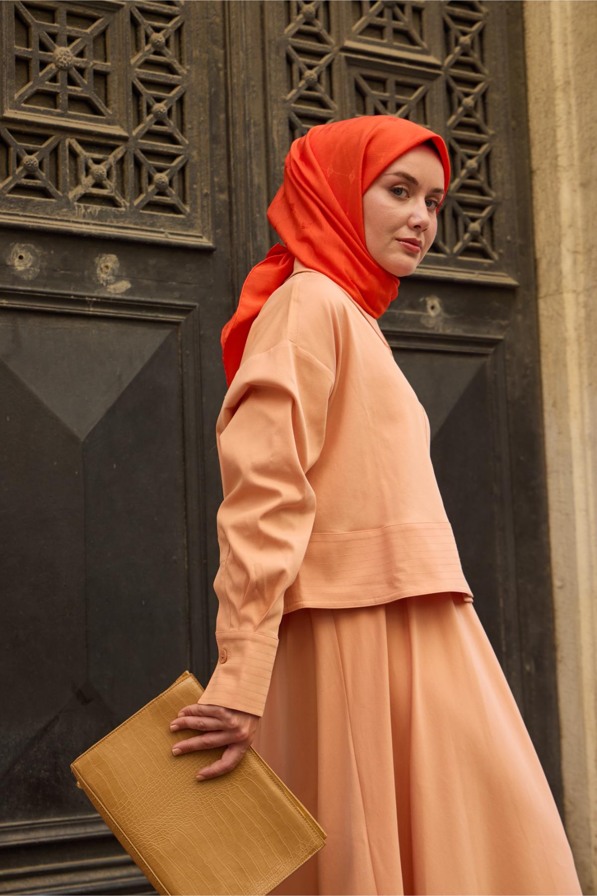 Silk Home EşarpMonogram Pamuk İpek Eşarp 130001-11