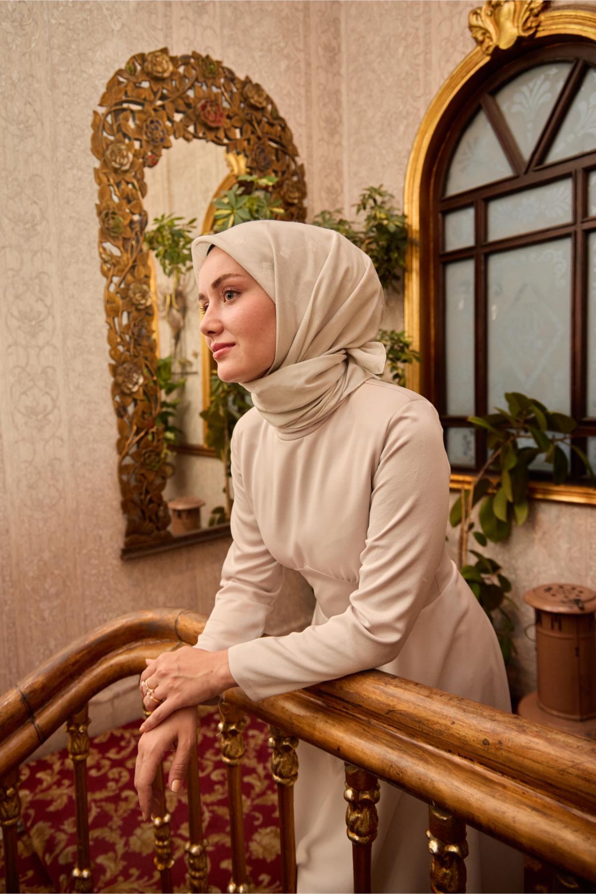 Silk Home EşarpMonogram Pamuk İpek Eşarp 130001-13