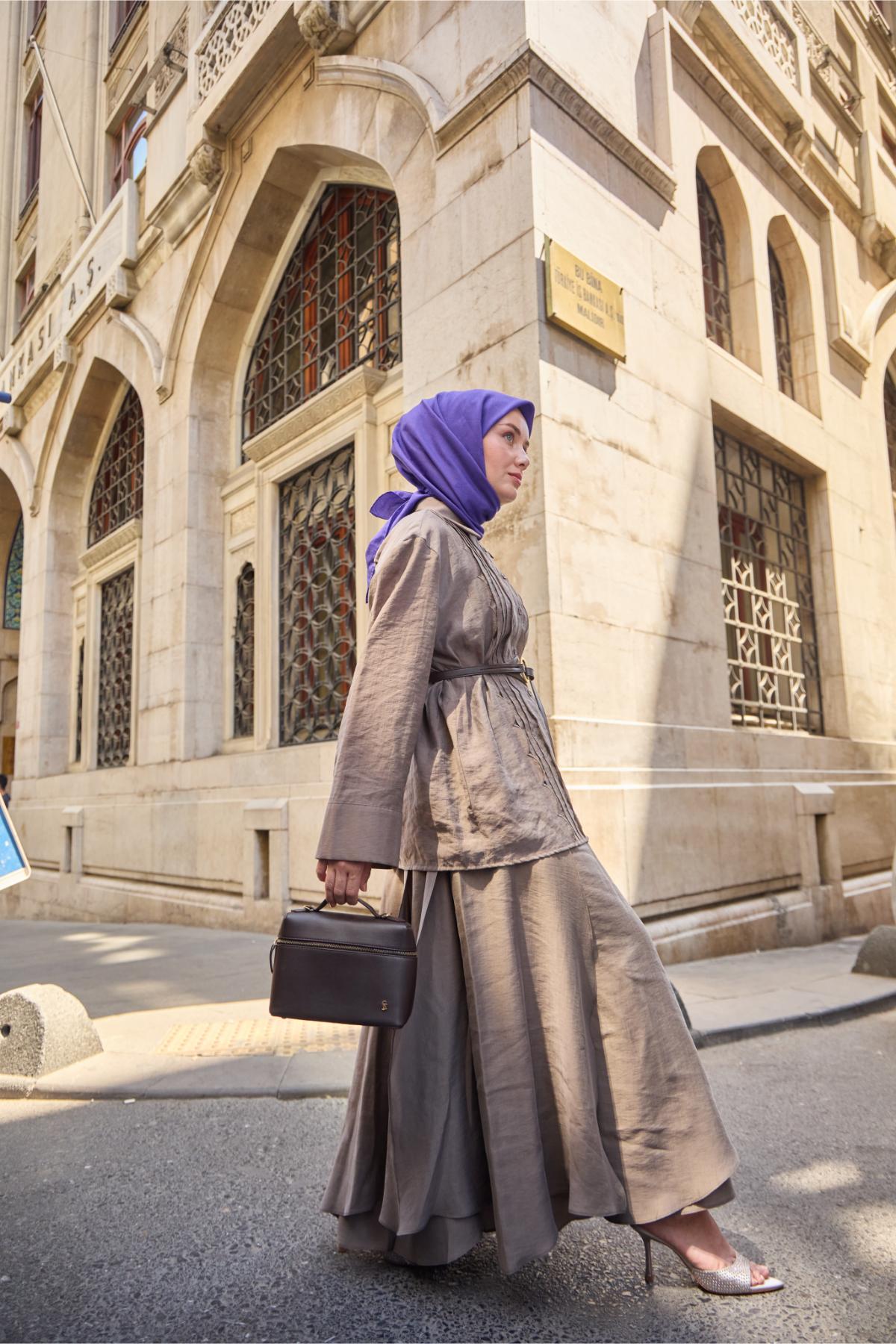 Silk Home EşarpMonogram Pamuk İpek Eşarp 130001-16