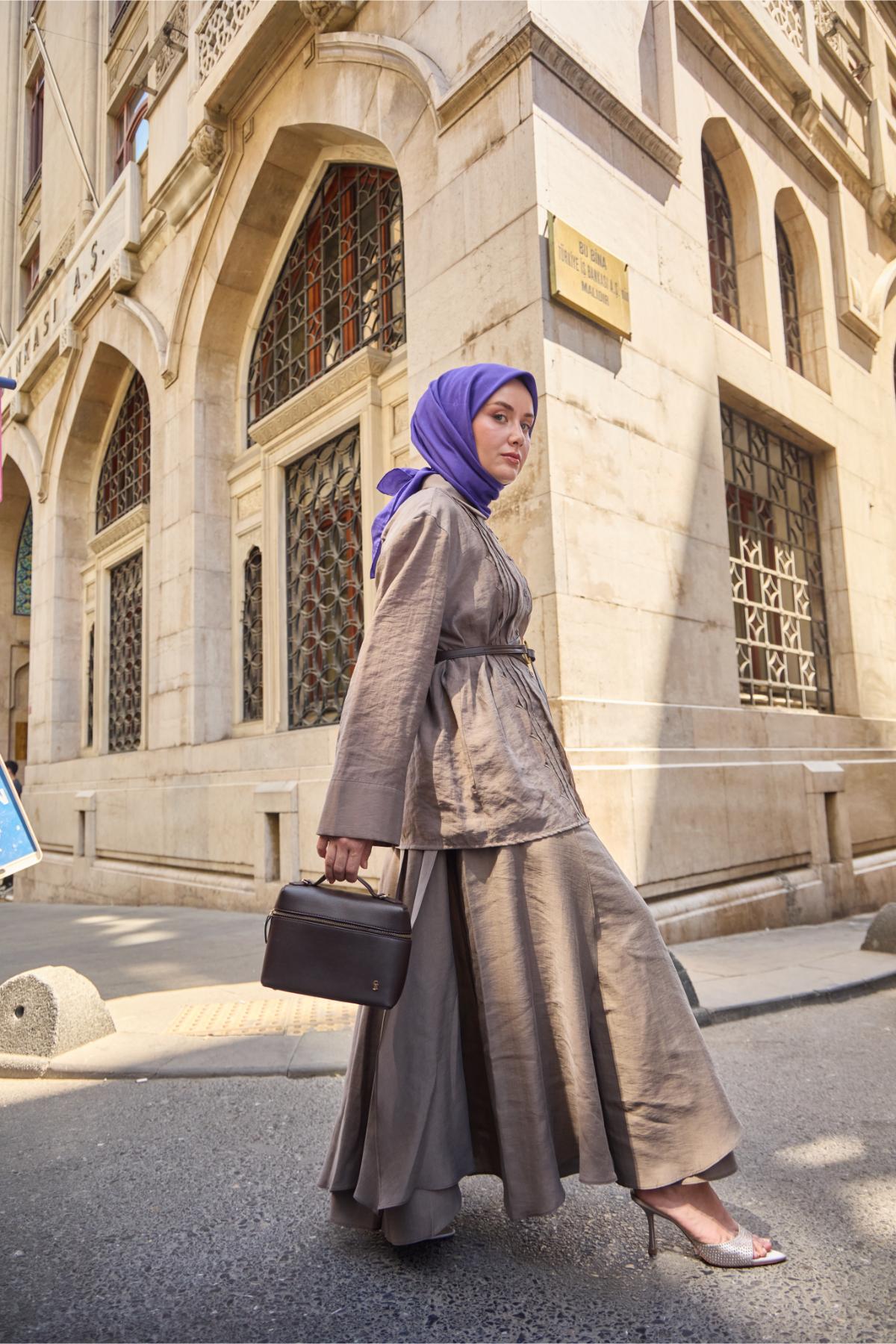 Silk Home EşarpMonogram Pamuk İpek Eşarp 130001-16