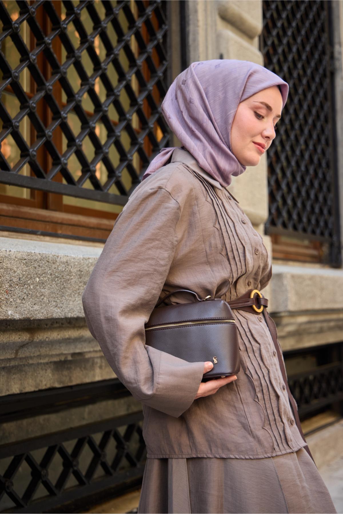 Silk Home EşarpMonogram Pamuk İpek Eşarp 130001-17