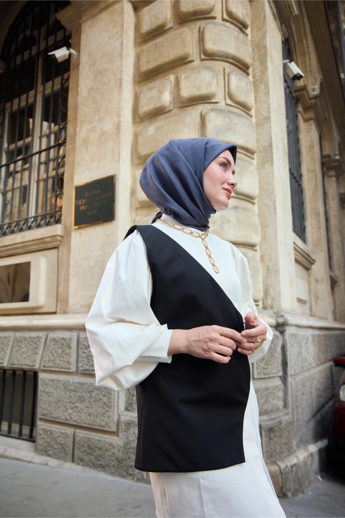 Silk Home EşarpMonogram Pamuk İpek Eşarp 130001-18