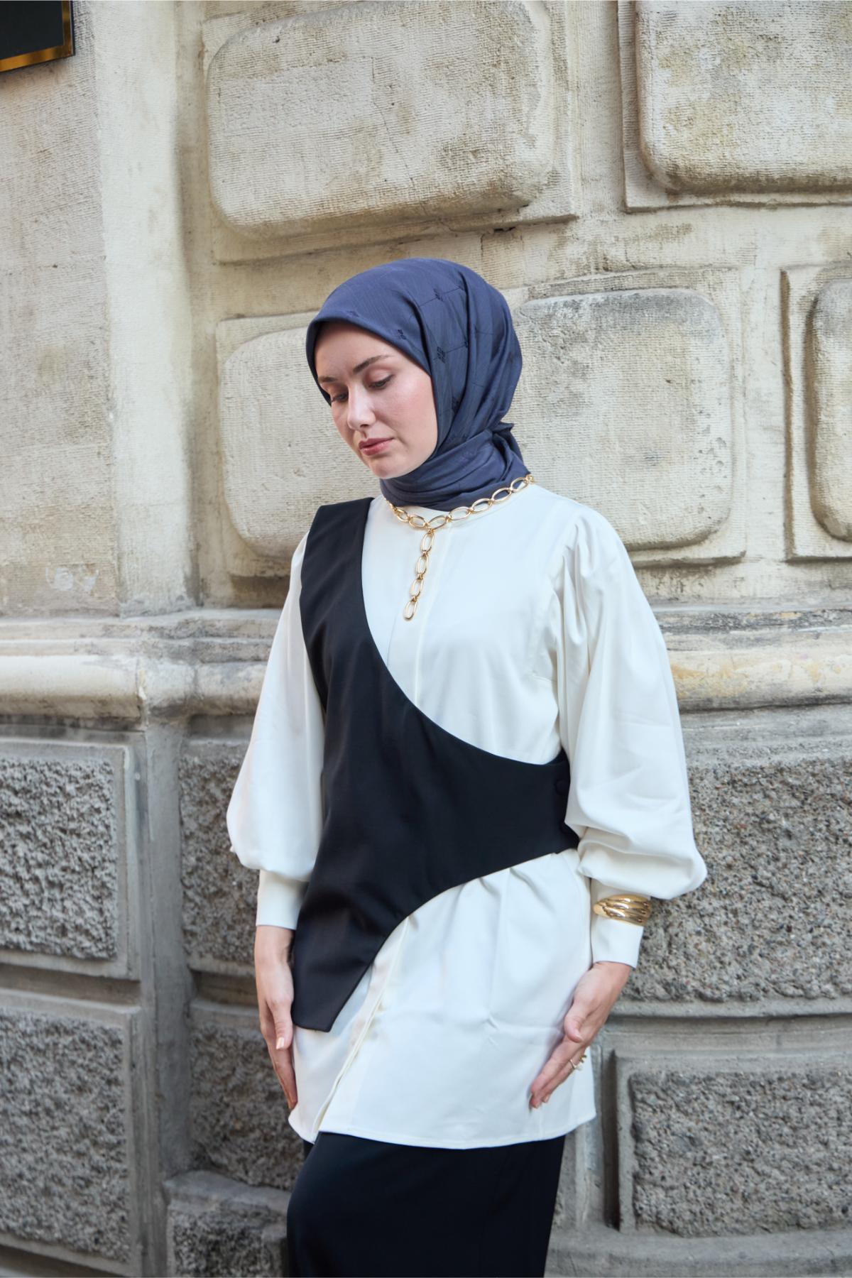 Silk Home EşarpMonogram Pamuk İpek Eşarp 130001-18