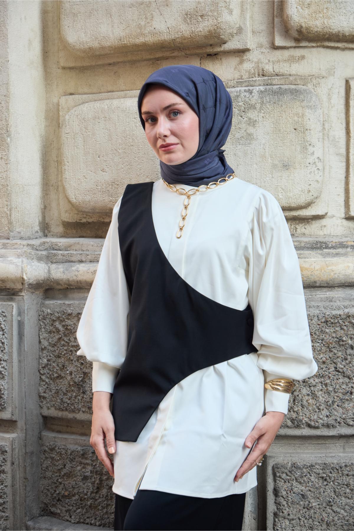 Silk Home EşarpMonogram Pamuk İpek Eşarp 130001-18