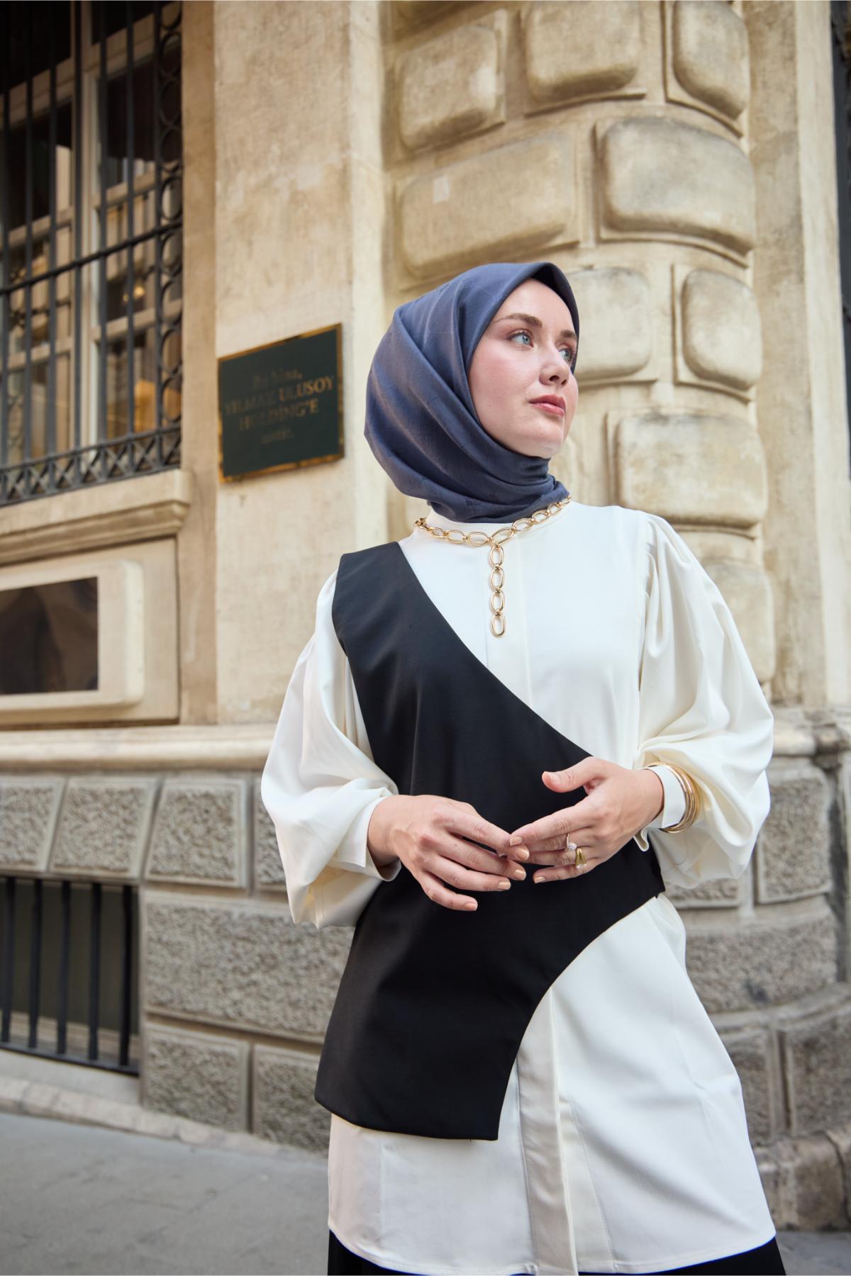 Silk Home EşarpMonogram Pamuk İpek Eşarp 130001-18