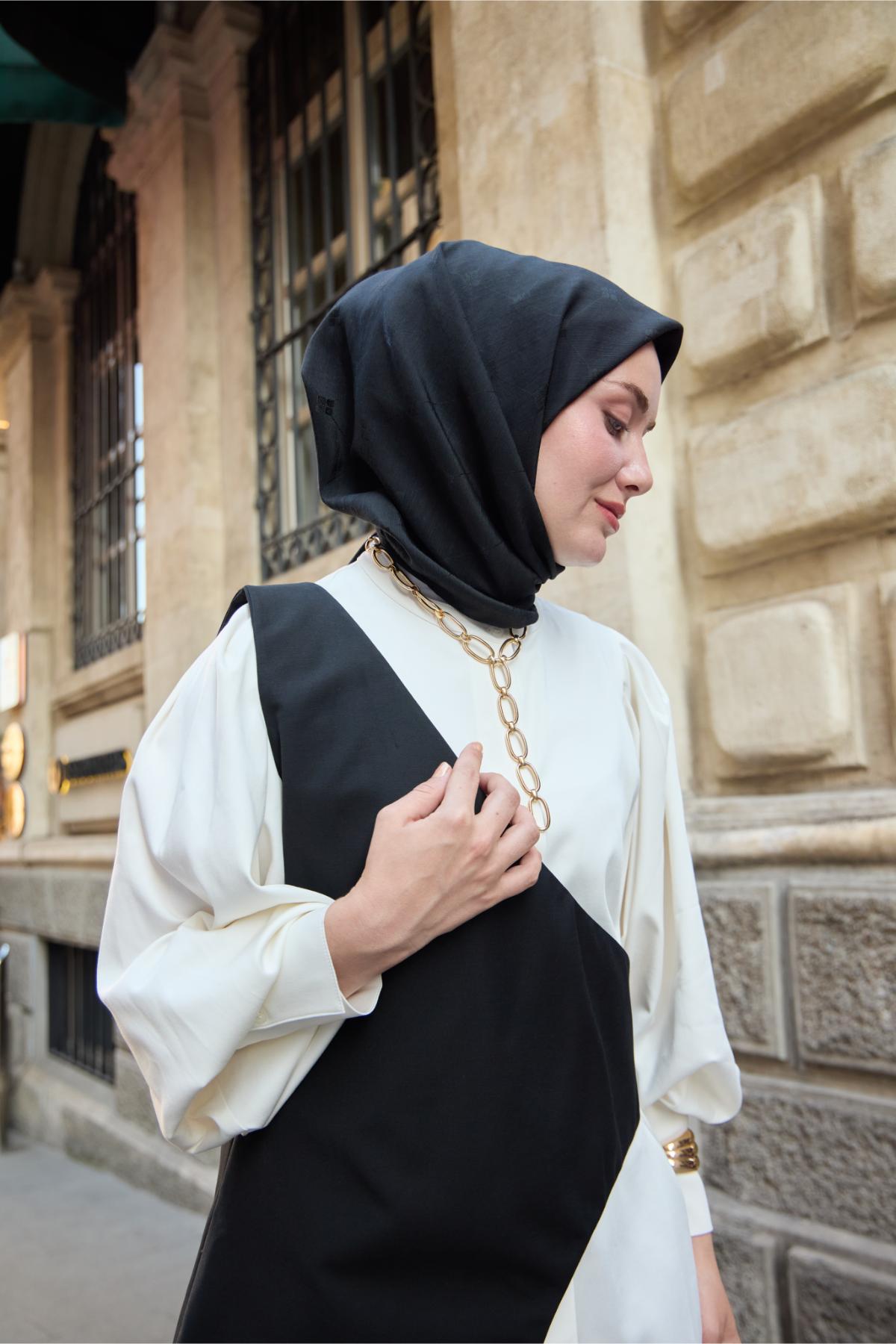 Silk Home EşarpMonogram Pamuk İpek Eşarp 130001-19