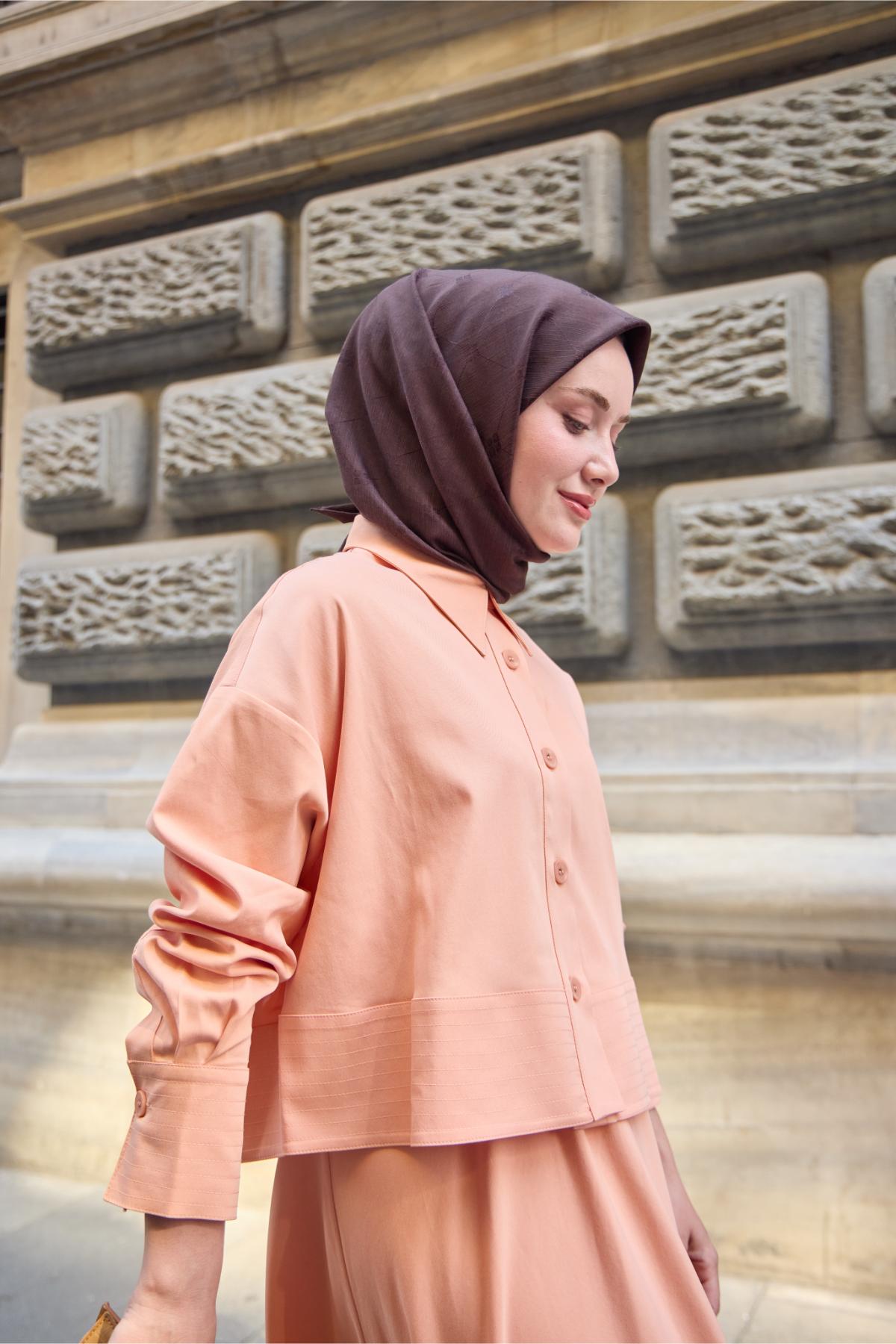 Silk Home EşarpMonogram Pamuk İpek Eşarp 130001-20