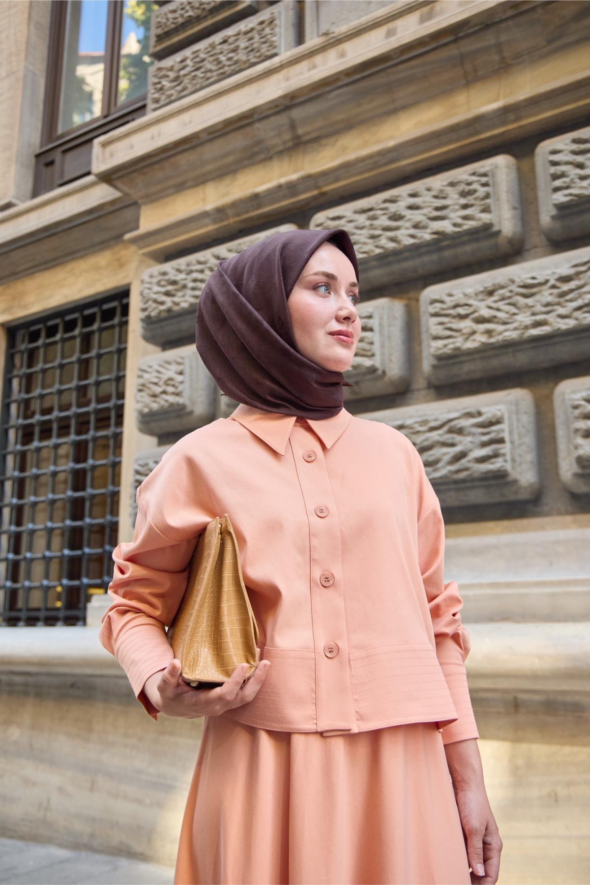 Silk Home EşarpMonogram Pamuk İpek Eşarp 130001-20