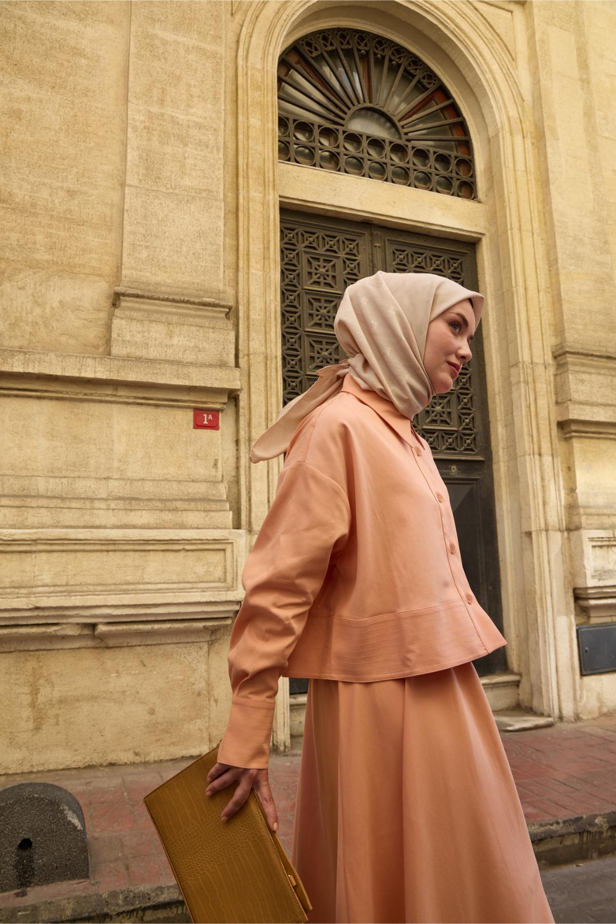 Silk Home EşarpMonogram Pamuk İpek Eşarp 130001-21