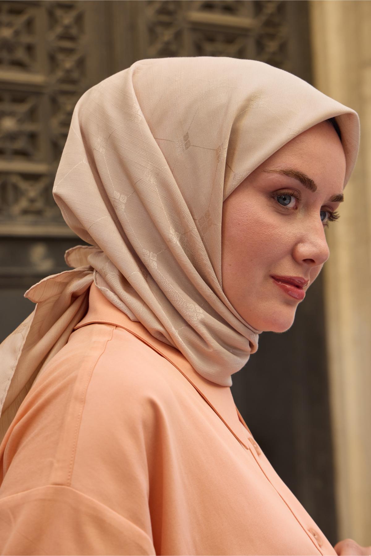 Silk Home EşarpMonogram Pamuk İpek Eşarp 130001-21