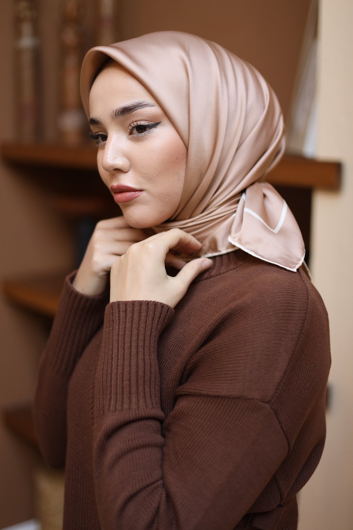 Silk Home Düz Micro Saten Eşarp 28010-09