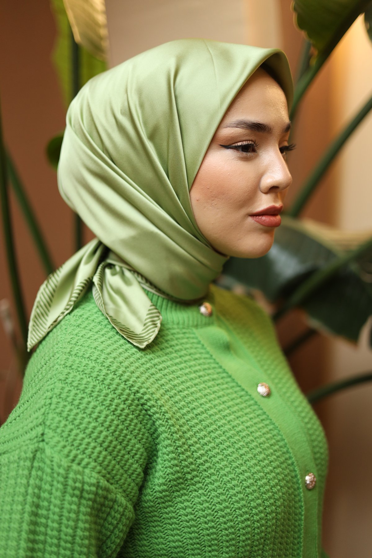 Silk Home Düz Micro Saten Eşarp 28011-15