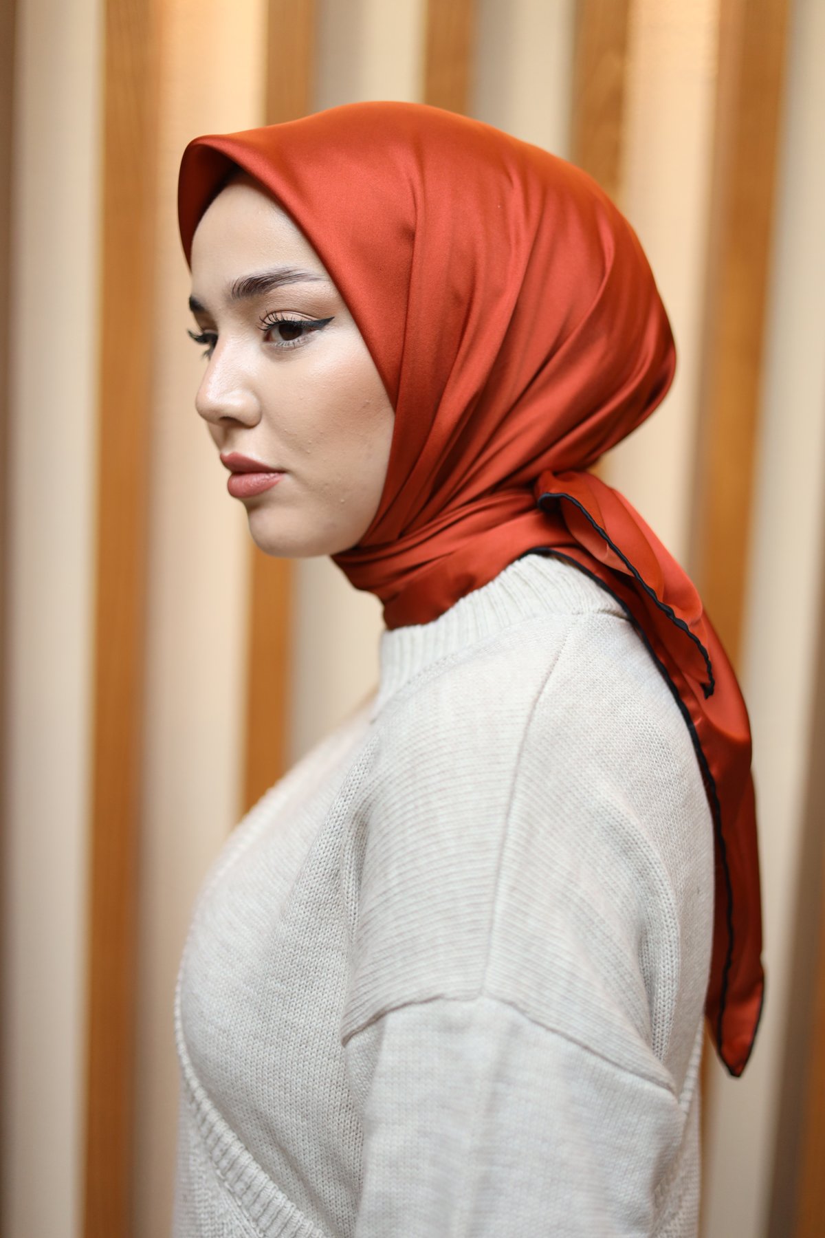 Silk Home Düz Micro Saten Eşarp 28013-13