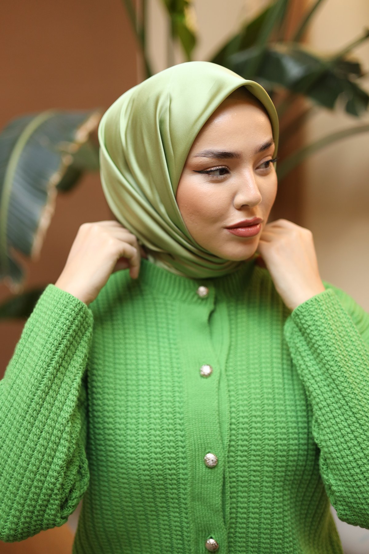 Silk Home Düz Micro Saten Eşarp 28013-15