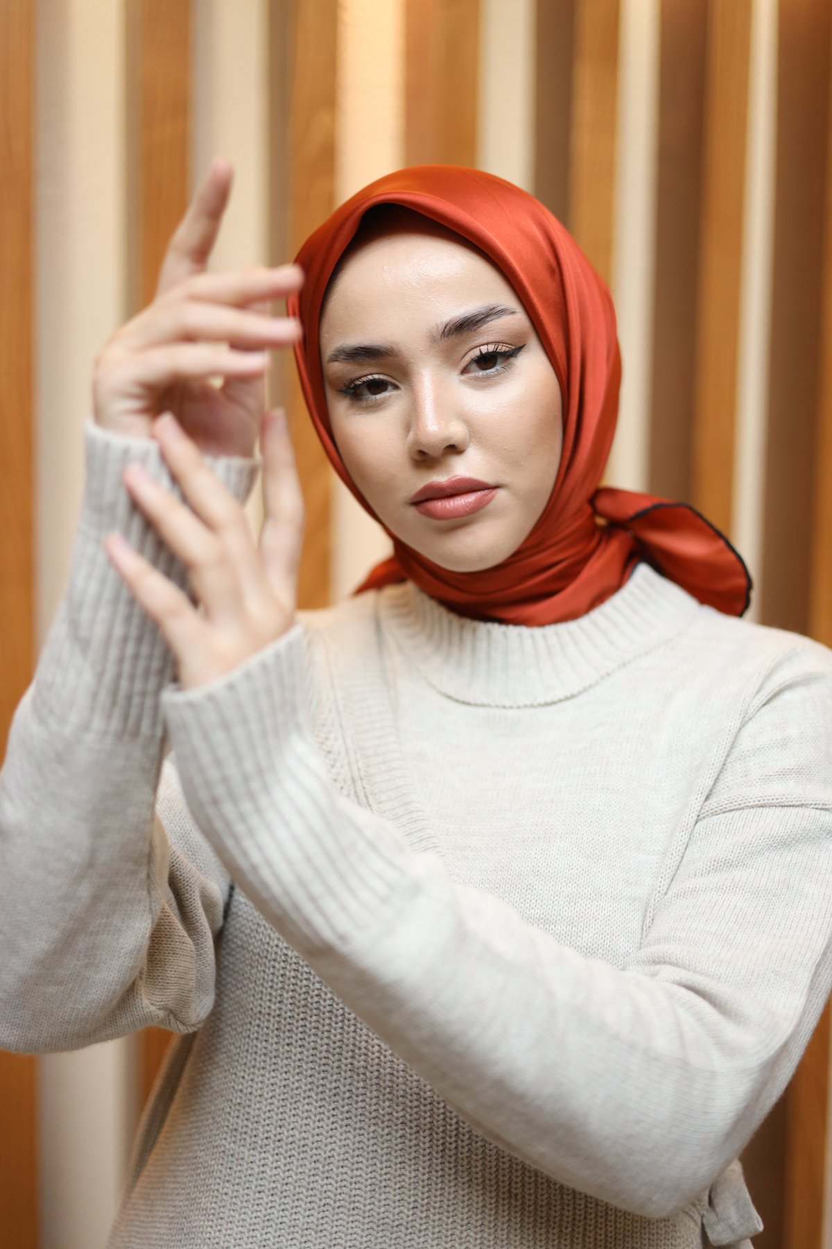 Silk Home Düz Micro Saten Eşarp 28013-13