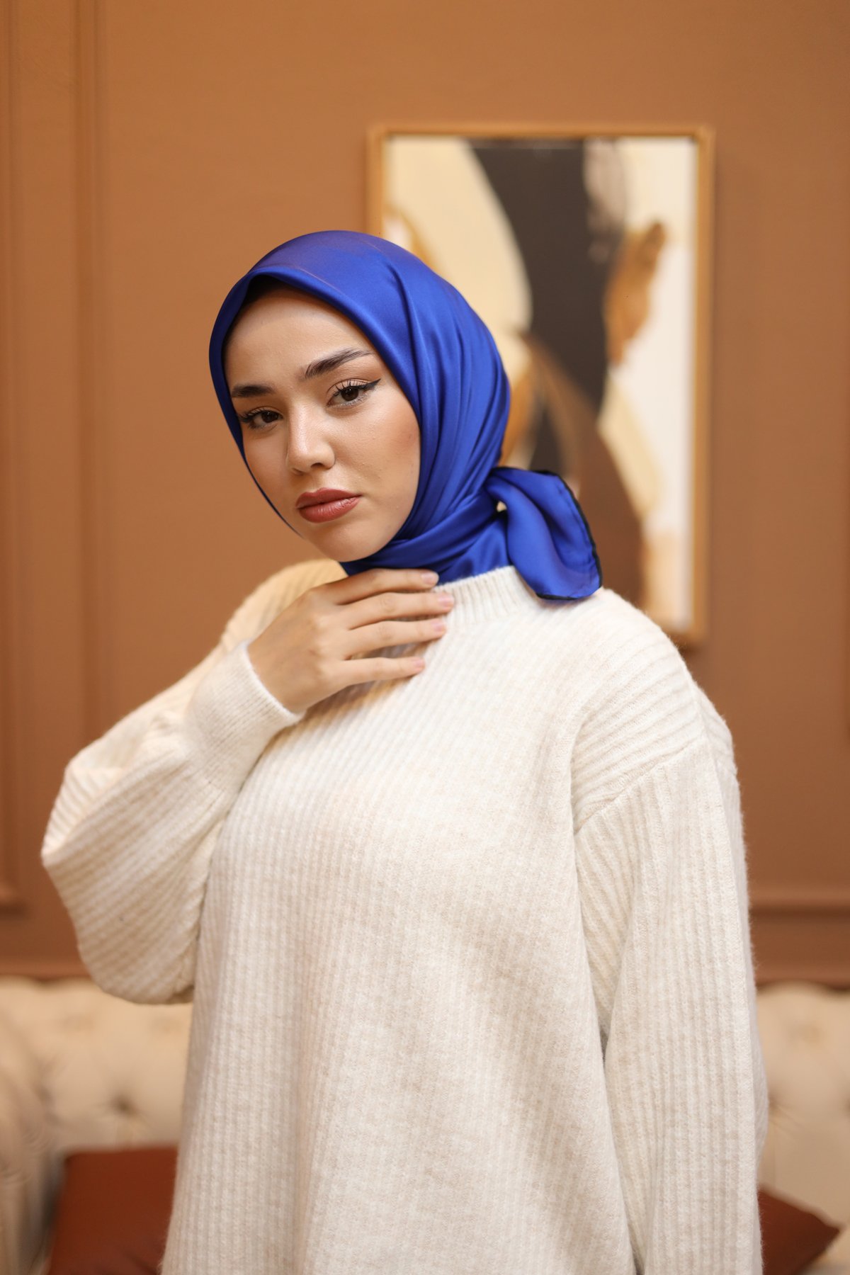 Silk Home Düz Micro Saten Eşarp 28013-06