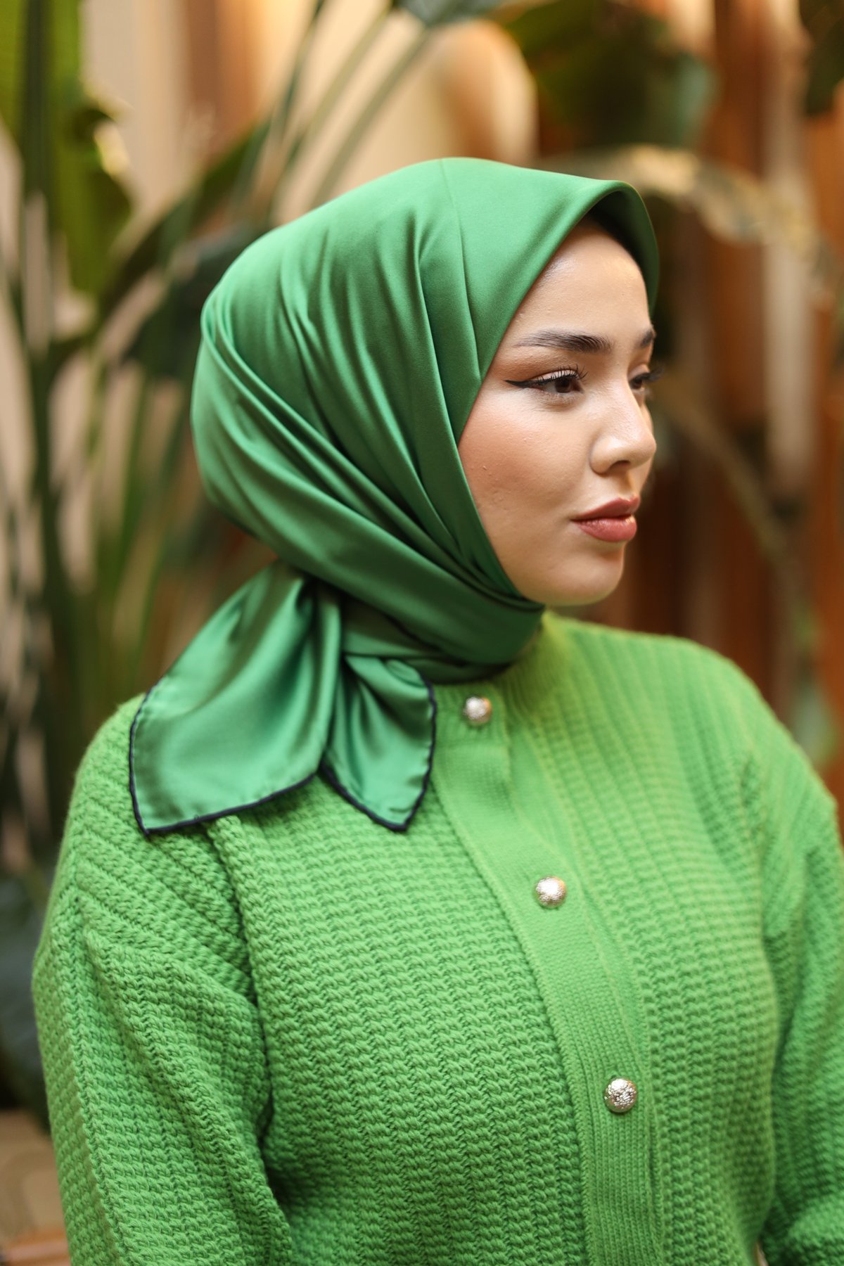 Silk Home Düz Micro Saten Eşarp 28013-14