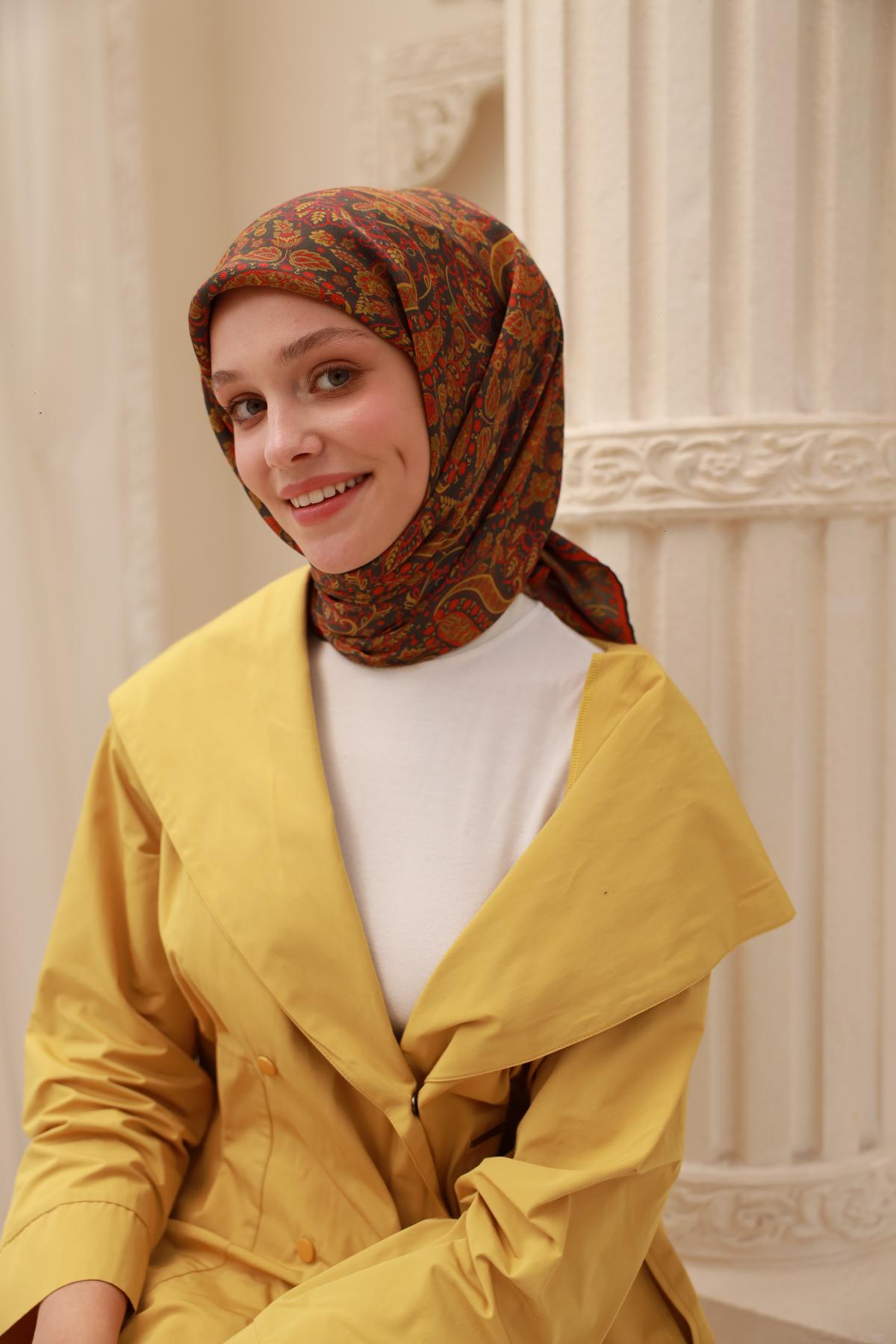 Organik Pamuk İpek EşarpSilk Home Organik Eşarp 79015-16