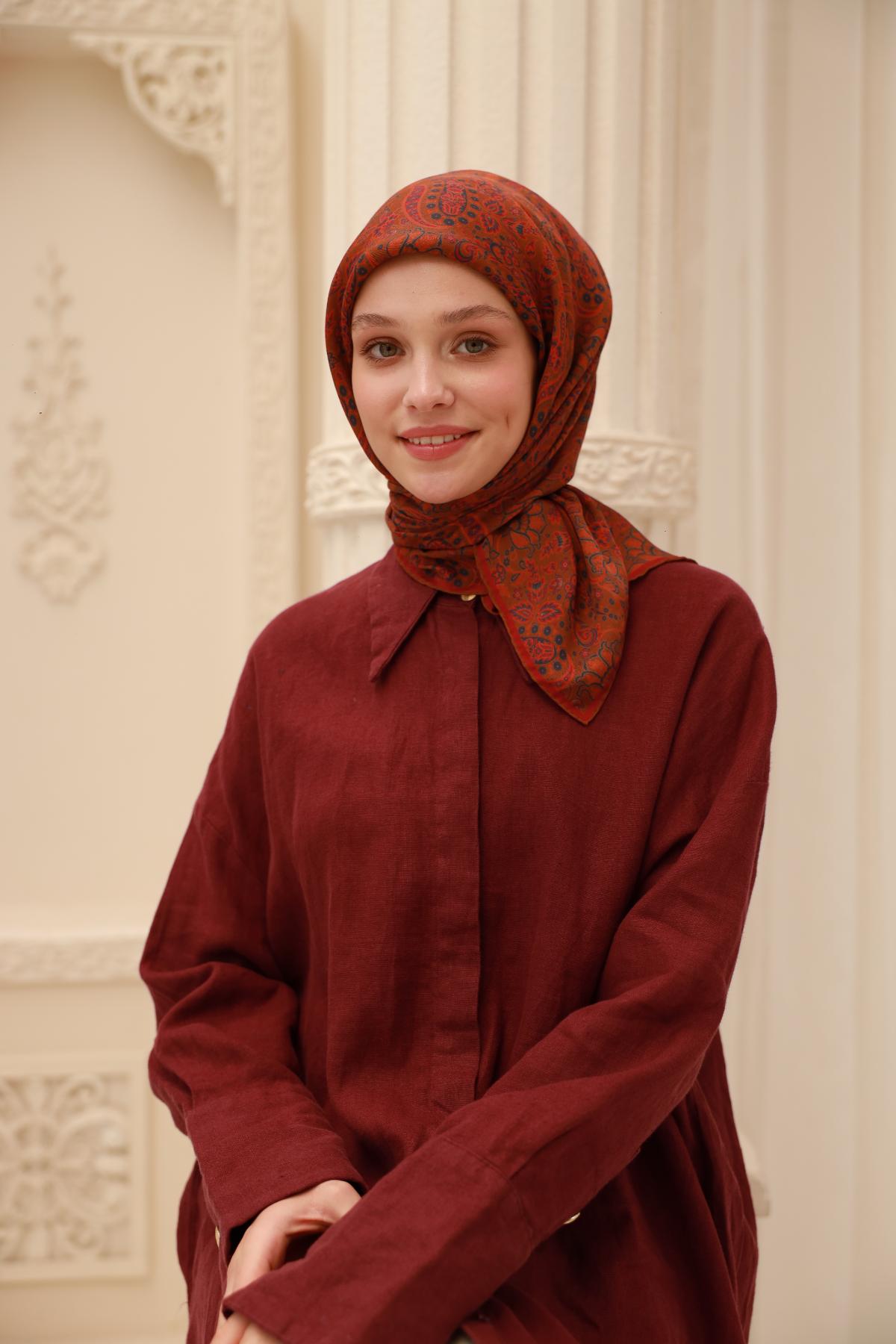 Organik Pamuk İpek EşarpSilk Home Organik Eşarp 79015-27