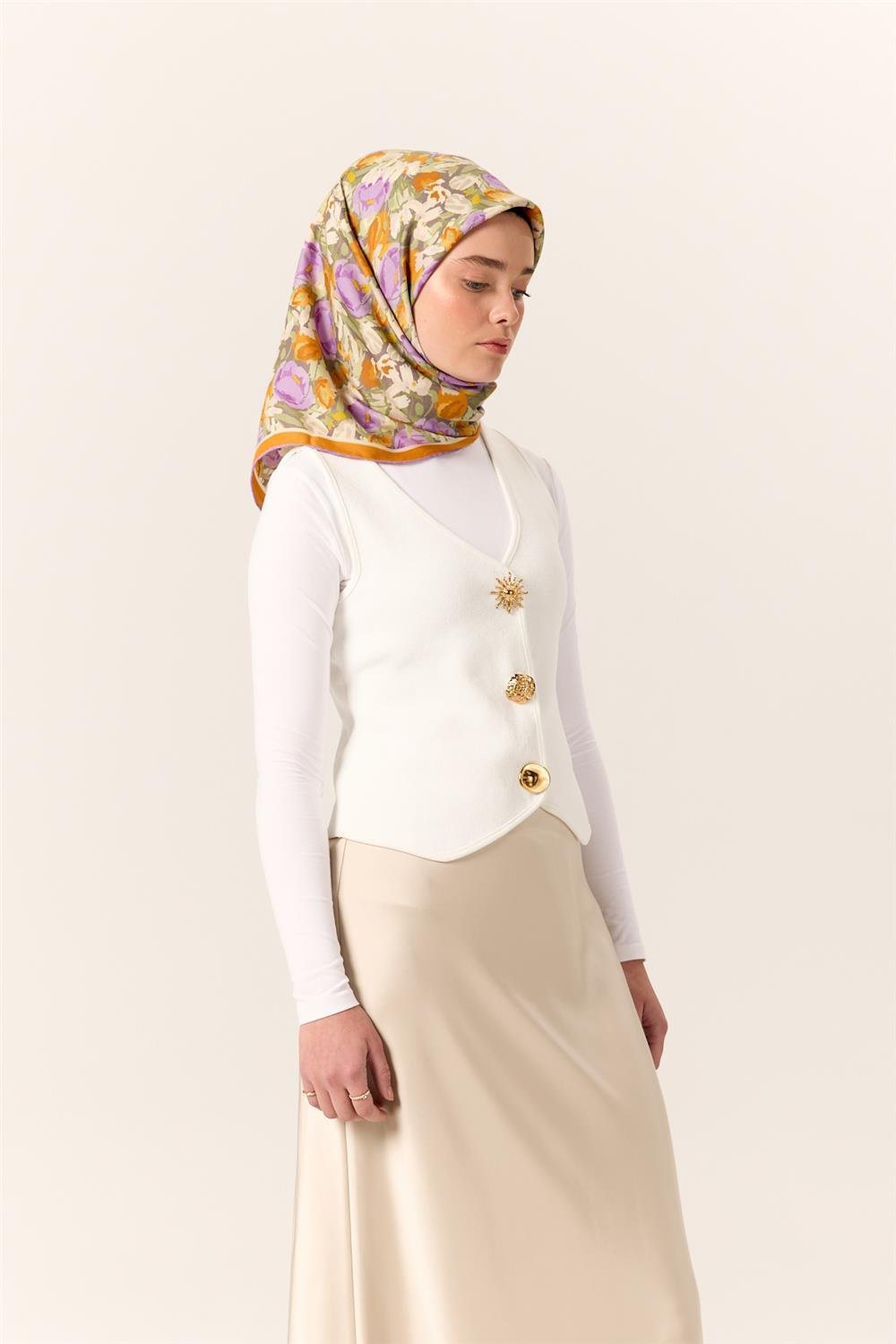 Organik Pamuk İpek EşarpSilk Home Organik Eşarp 79016-07