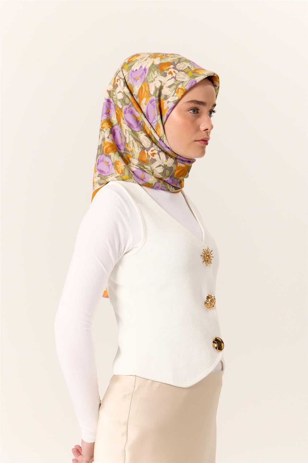 Organik Pamuk İpek EşarpSilk Home Organik Eşarp 79016-07