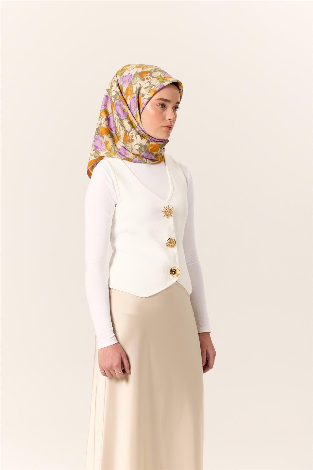 Organik Pamuk İpek EşarpSilk Home Organik Eşarp 79016-07