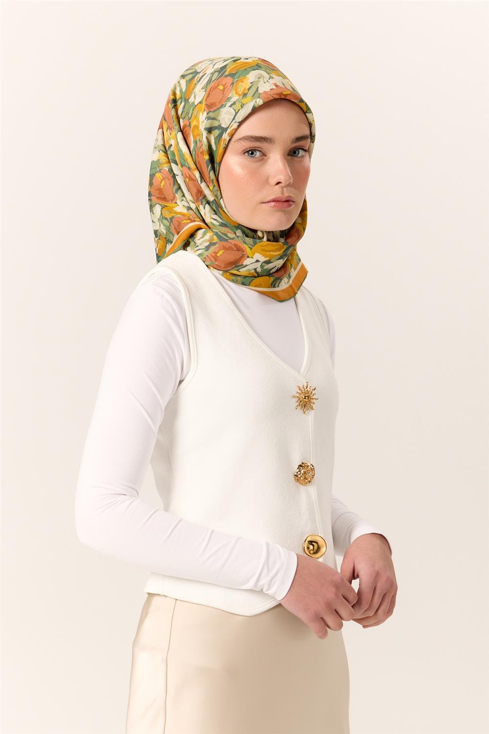 Organik Pamuk İpek EşarpSilk Home Organik Eşarp 79016-08