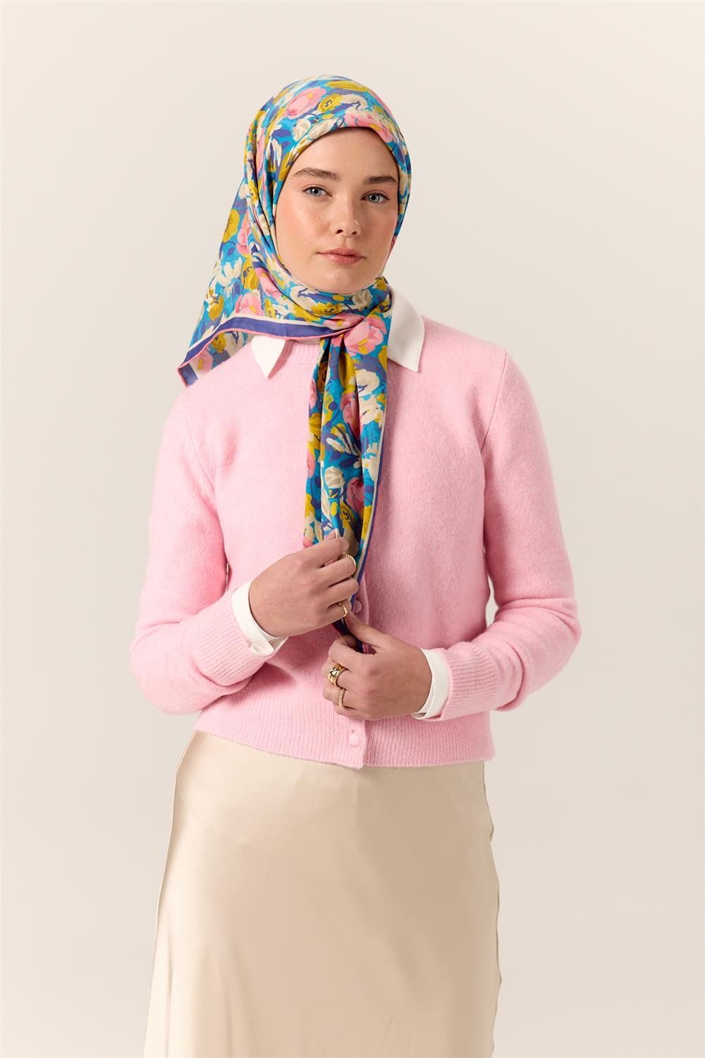 Organik Pamuk İpek EşarpSilk Home Organik Eşarp 79016-13