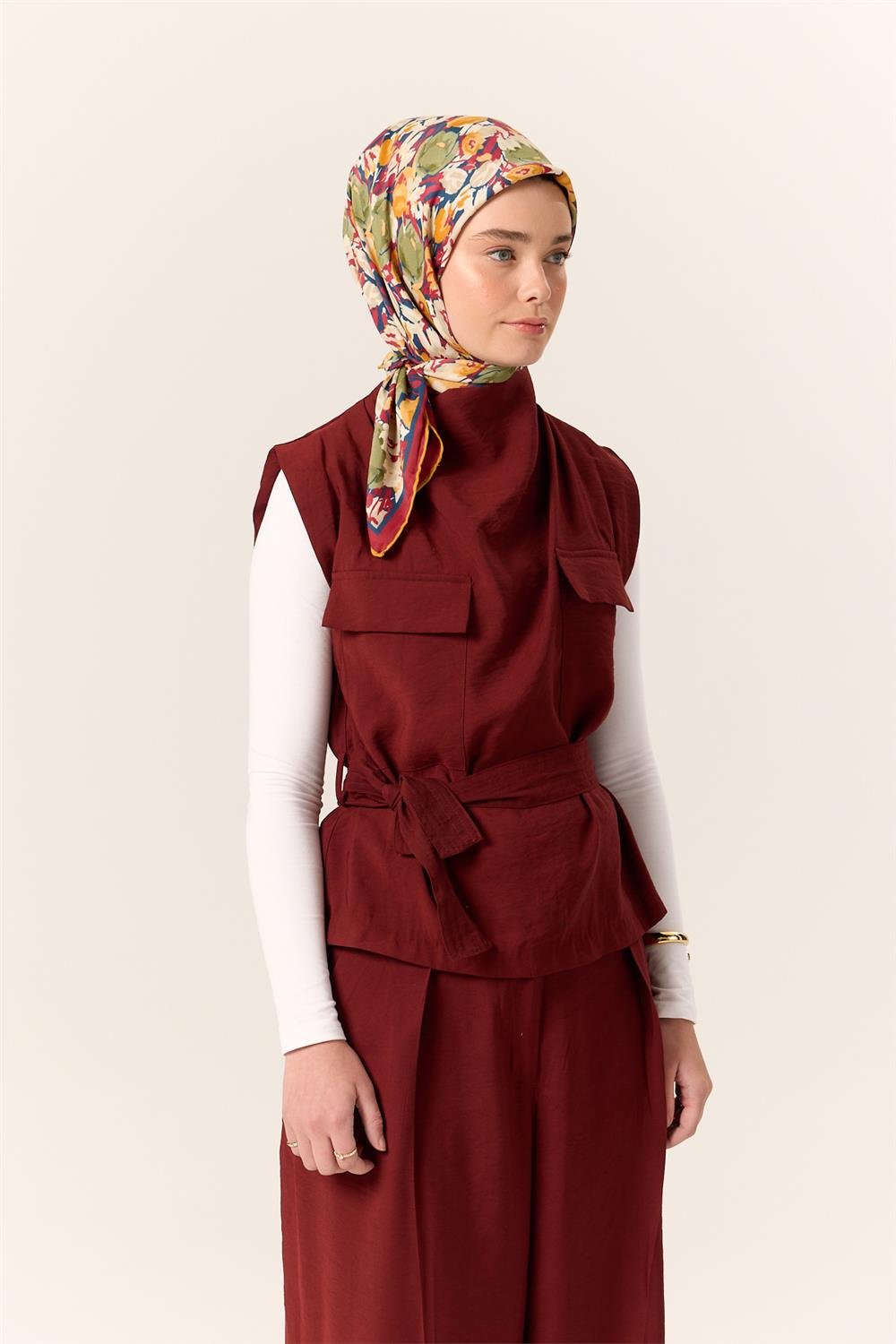 Organik Pamuk İpek EşarpSilk Home Organik Eşarp 79016-15