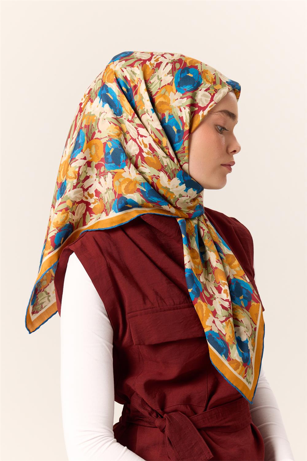 Organik Pamuk İpek EşarpSilk Home Organik Eşarp 79016-17