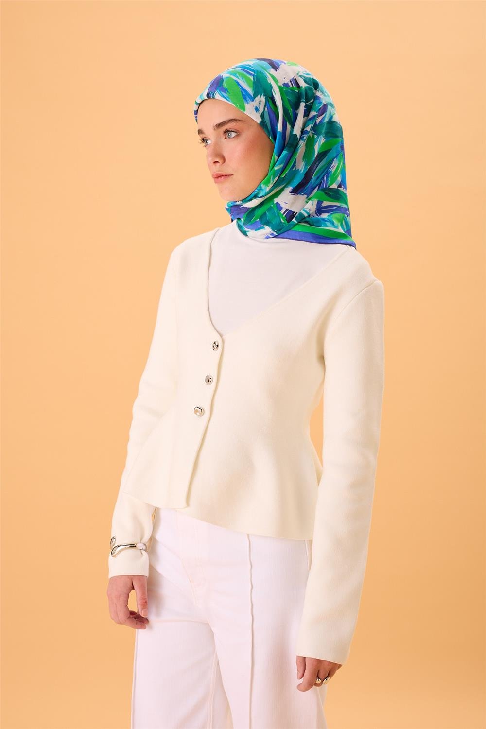 Organik Pamuk İpek EşarpSilk Home Organik Eşarp 79017-06