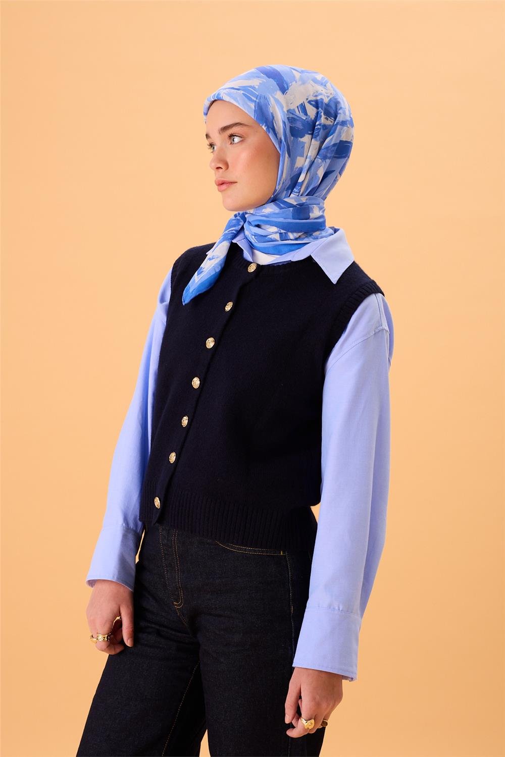 Organik Pamuk İpek EşarpSilk Home Organik Eşarp 79017-07