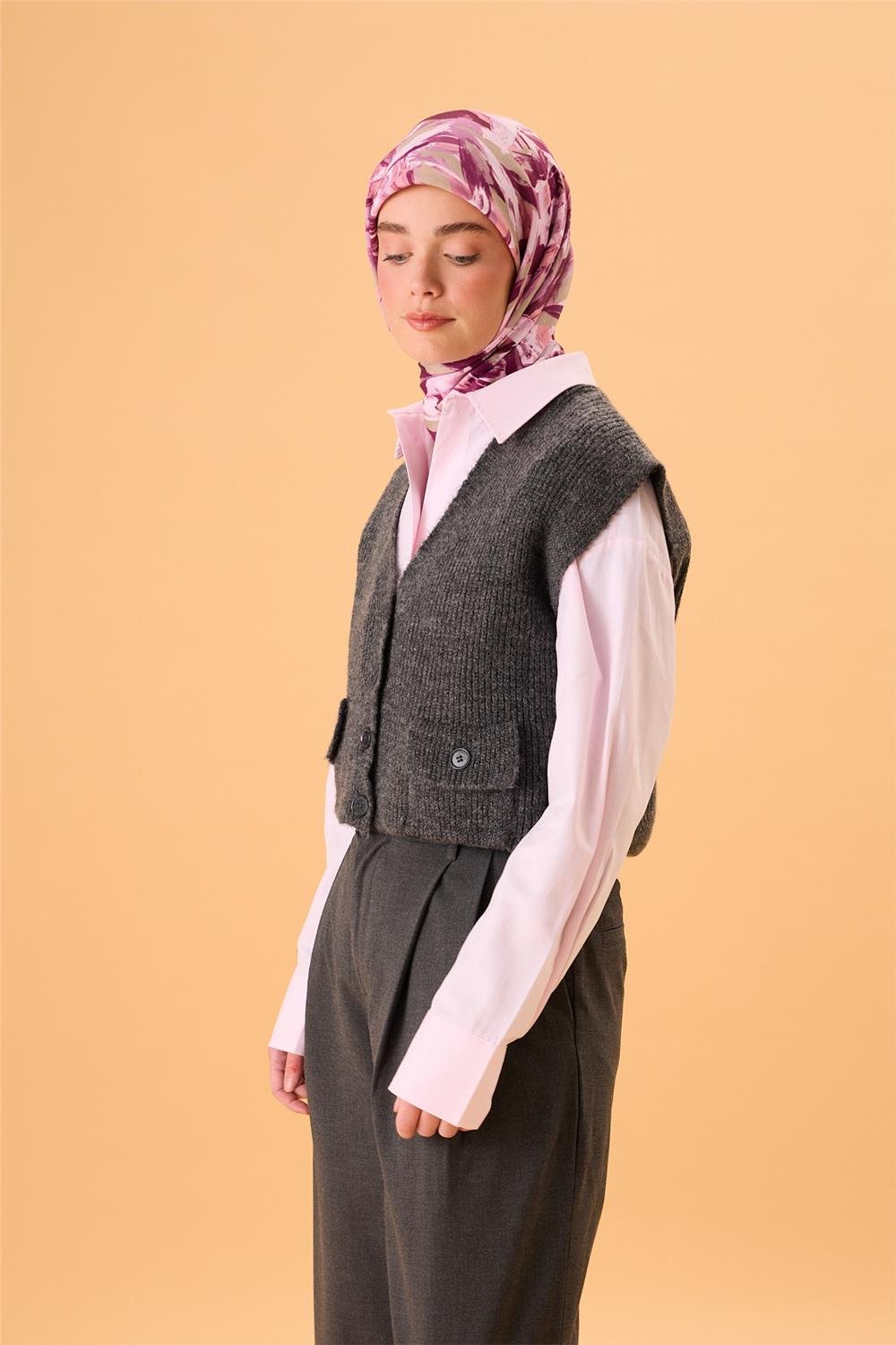 Organik Pamuk İpek EşarpSilk Home Organik Eşarp 79017-15