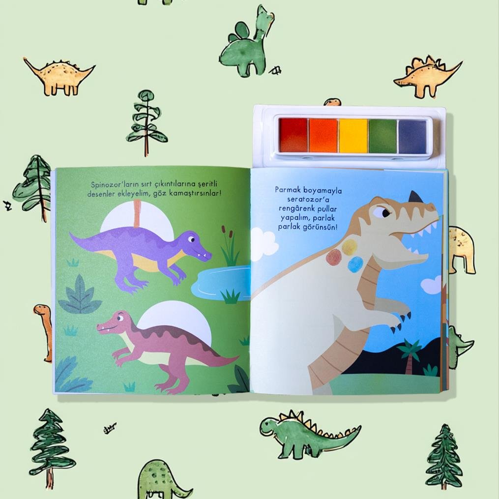 Parmak Boyama Dinozorlar
