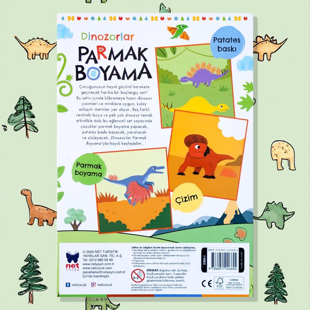 Parmak Boyama Dinozorlar