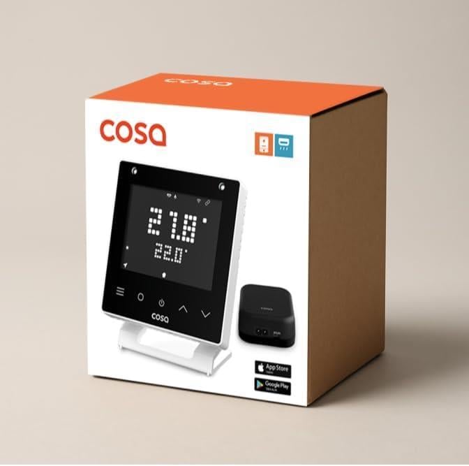 Cosa Akıllı Oda Termostatı Kablosuz Kombi ve Klima Kontrolü v5 - Beyaz