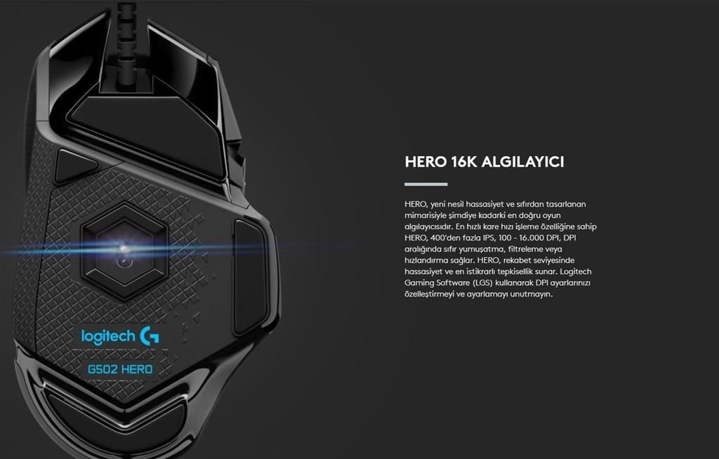 Logitech G G502 HERO High Performance Oyuncu Mouse