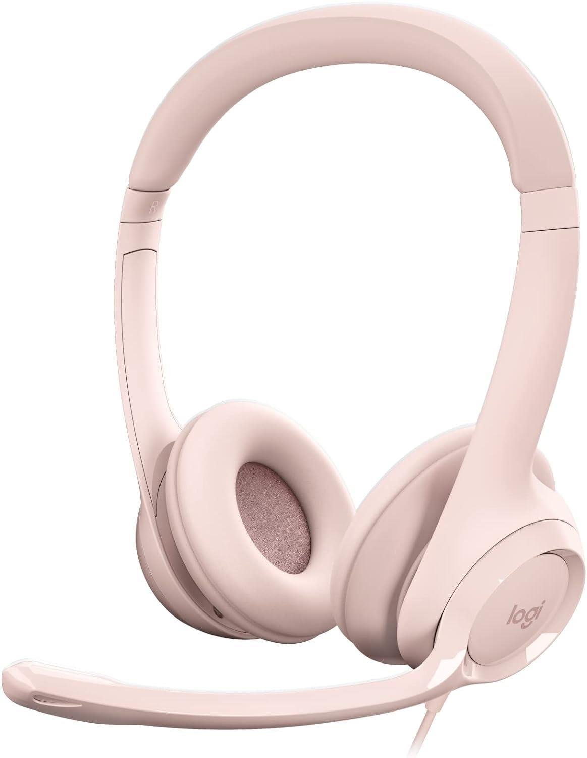 Logitech H390 Kablolu Kulak Üstü Mikrofonlu Kulaklık Pembe