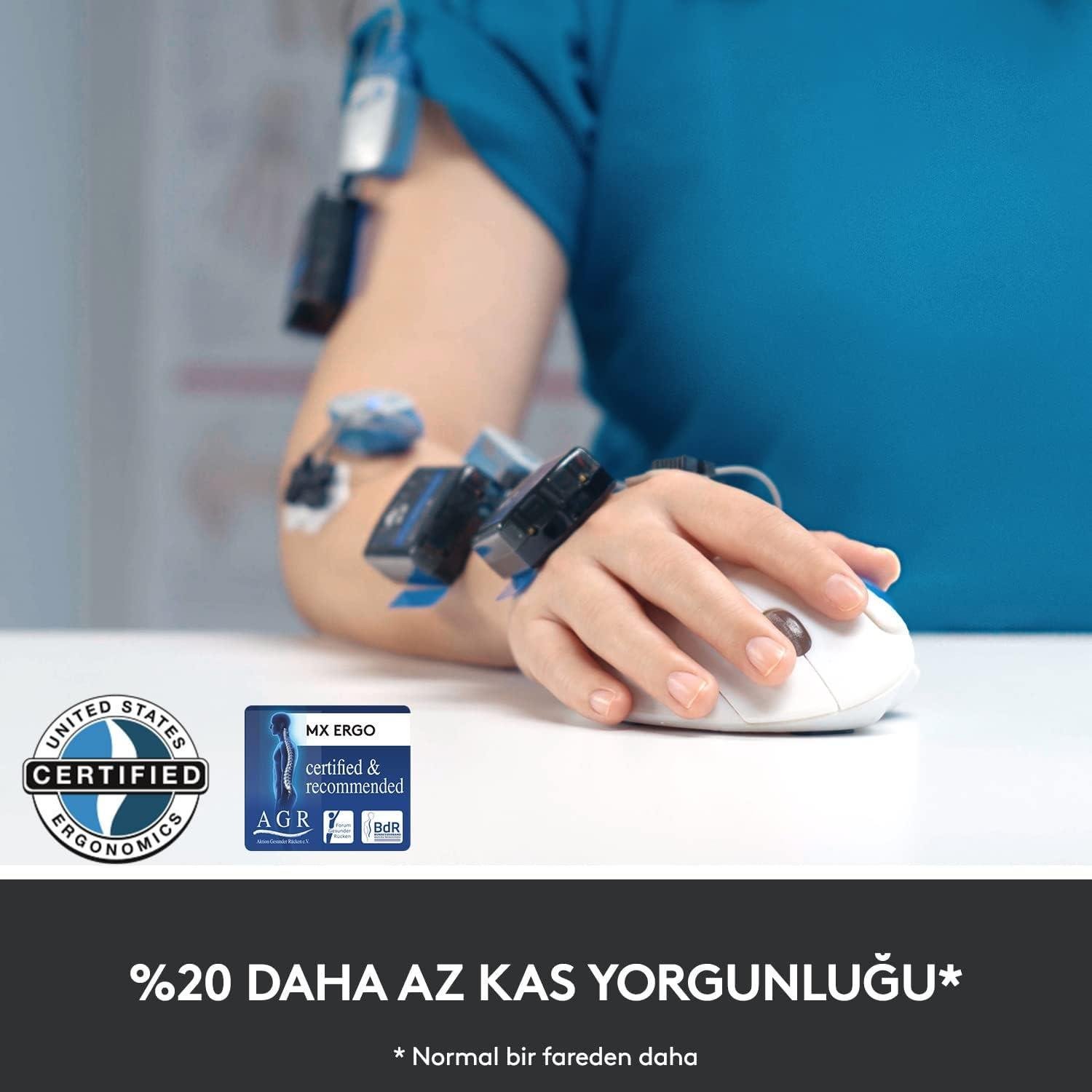 Logitech MX Ergo Kablosuz Konforlu Trackball Mouse - Siyah