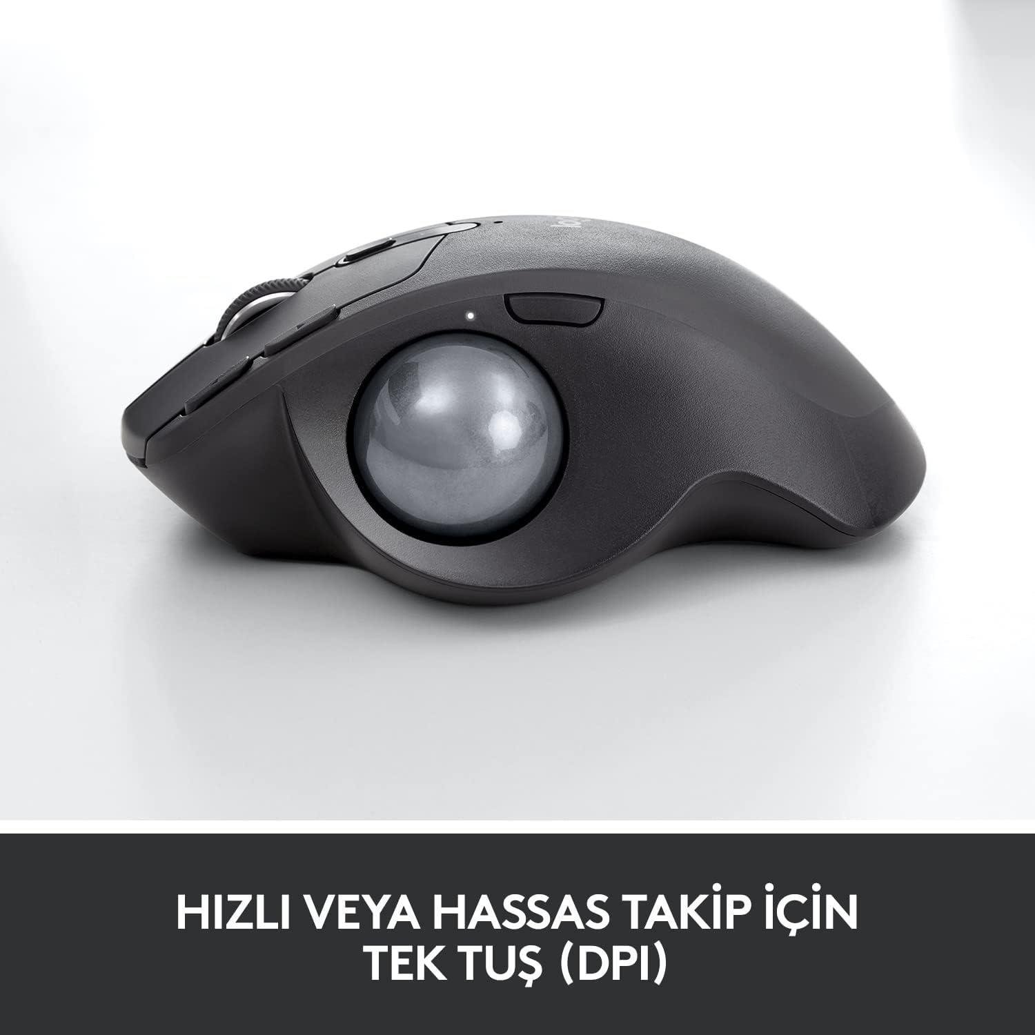 Logitech MX Ergo Kablosuz Konforlu Trackball Mouse - Siyah
