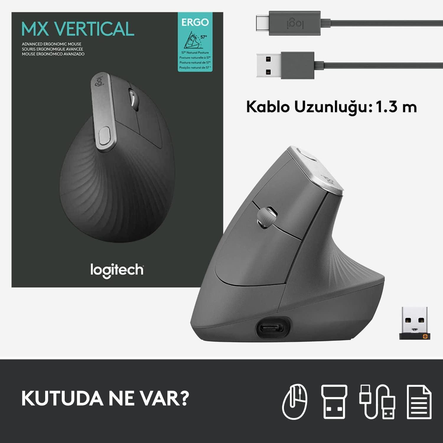 Logitech MX Vertical Advanced Ergonomic Ergo Mouse