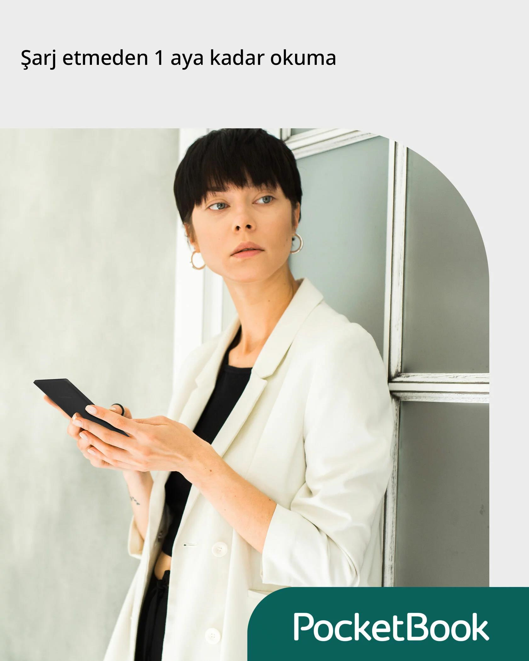 PocketBook Basic Lux 4 E-Kitap Okuyucu | 6ʺ E-Ink Teknolojisi | Siyah