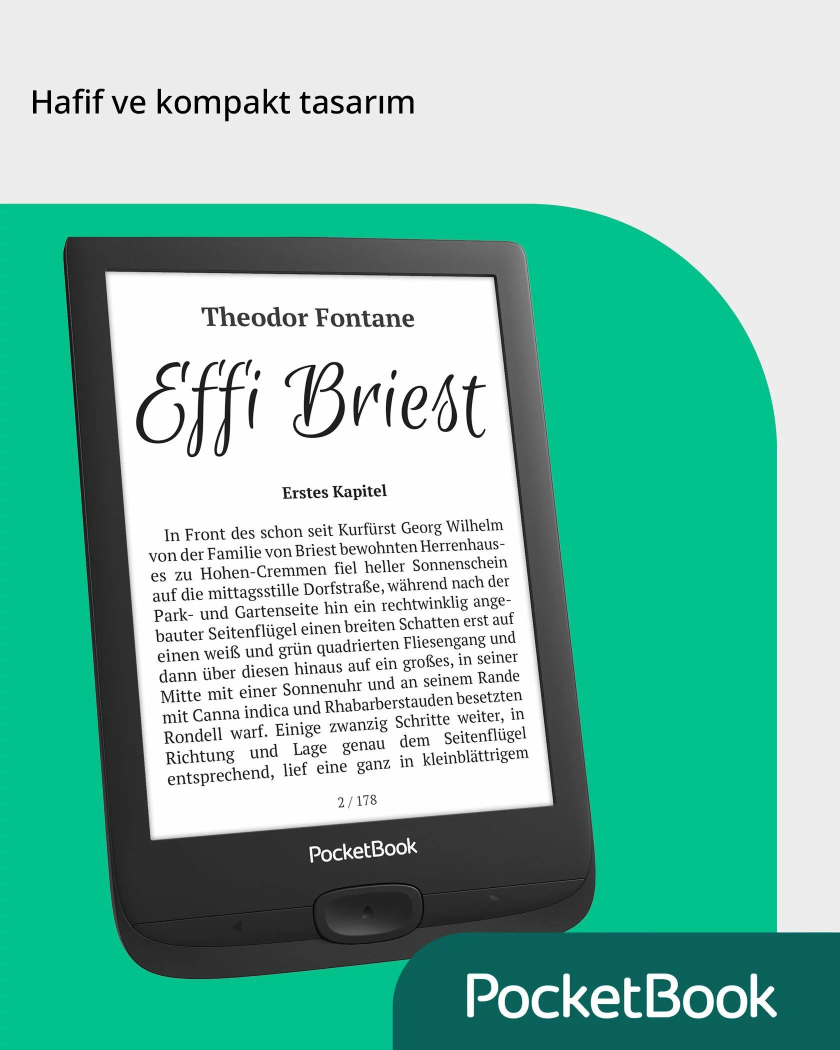 PocketBook Basic Lux 4 E-Kitap Okuyucu | 6ʺ E-Ink Teknolojisi | Siyah