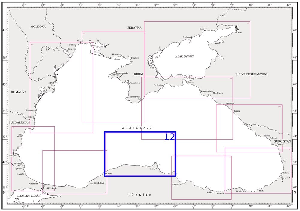 TR 12 Harita: Amasra - Bafra Burnu